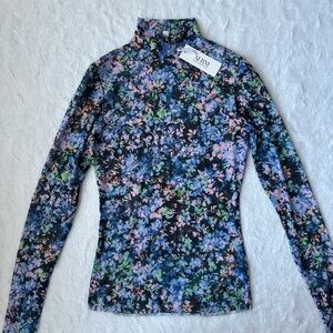 AFRM Women's Floral Long Sleeve Sheer Top - Multicolor